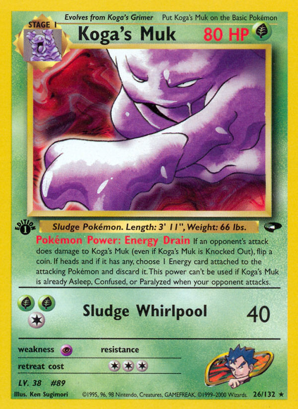 Gym Challenge Koga's Muk #26/132 first edition